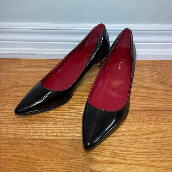 Cole Haan + Nike Air Patent Leather Black 2” High Heels, 9.5C, NEW out of Box - Picture 2 of 9